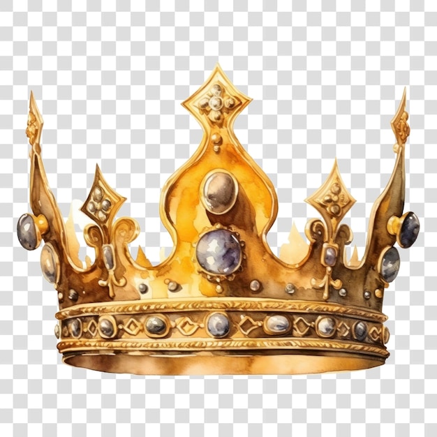 Golden royal crown with jewels