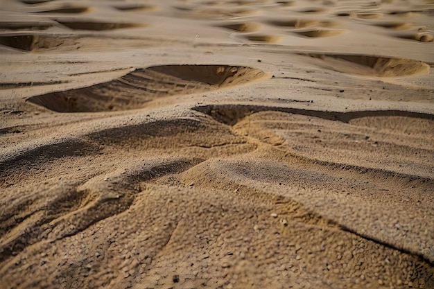 Golden sand ripples glisten under warm sunlight