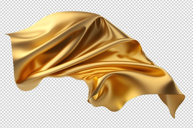 Golden silk Ai Cutout on transparent