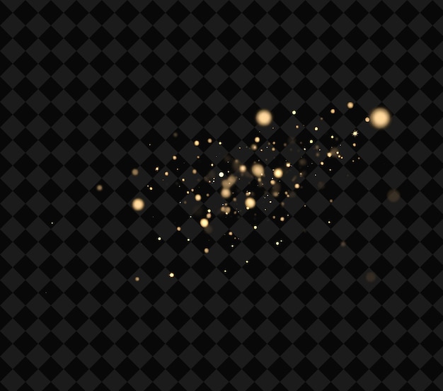 golden sparkles on a black background with a pattern of stars