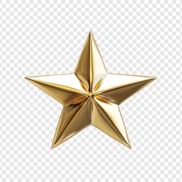 Golden Star 3D Rendering