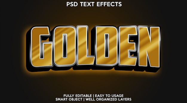 Golden Text Effect Template