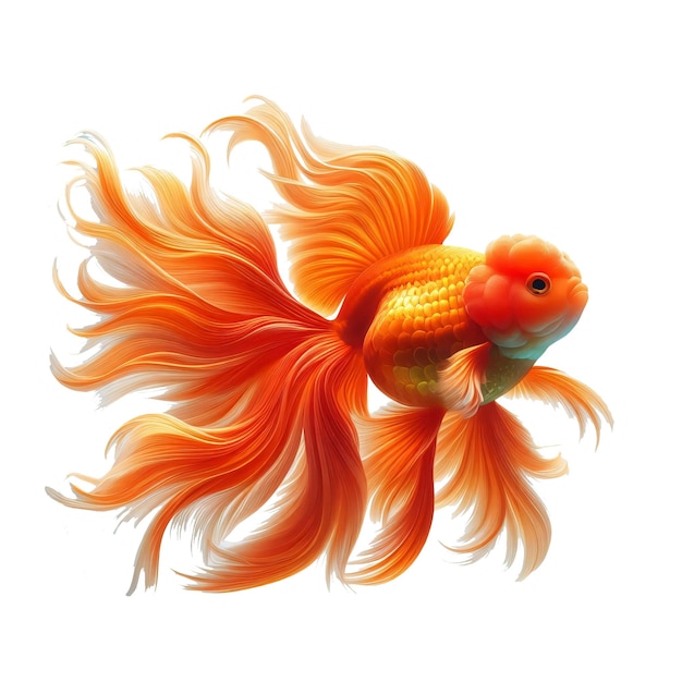 Goldfish isolated on transparent background