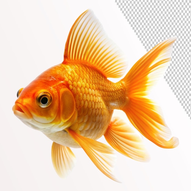 PSD goldfish isolated on transparent background