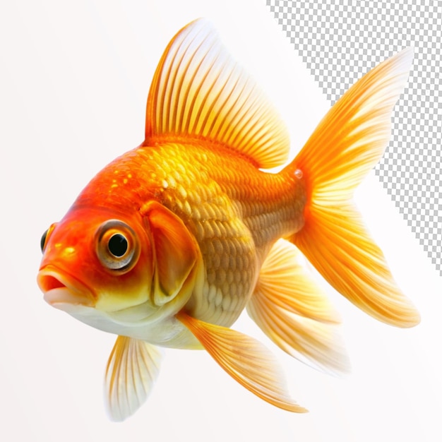 goldfish isolated on transparent background