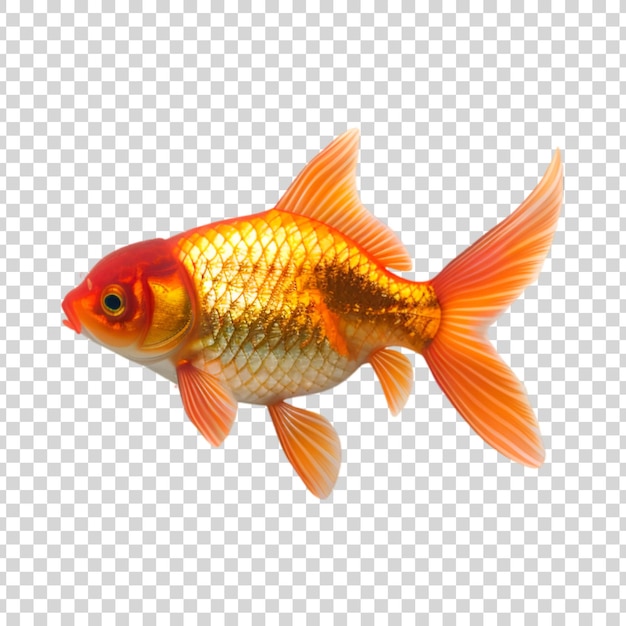 PSD a goldfish isolated on a transparent background