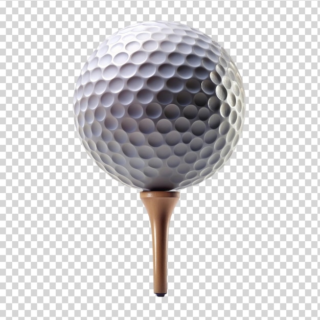 PSD a golf ball on a golf club on transparent background