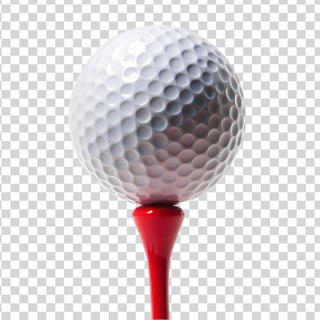 Golf ball on red tree isolated on transparent background