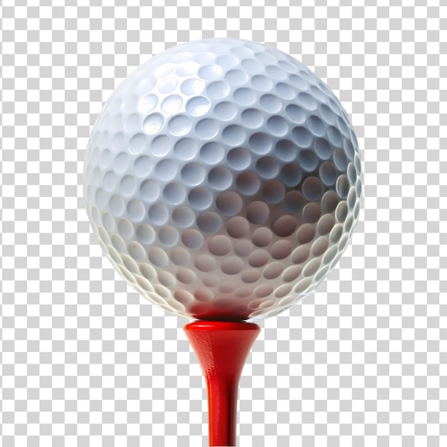 Golf ball on red tree isolated on transparent background