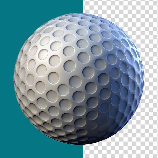 golf ball over on transparent background