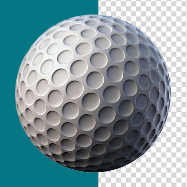 golf ball over on transparent background