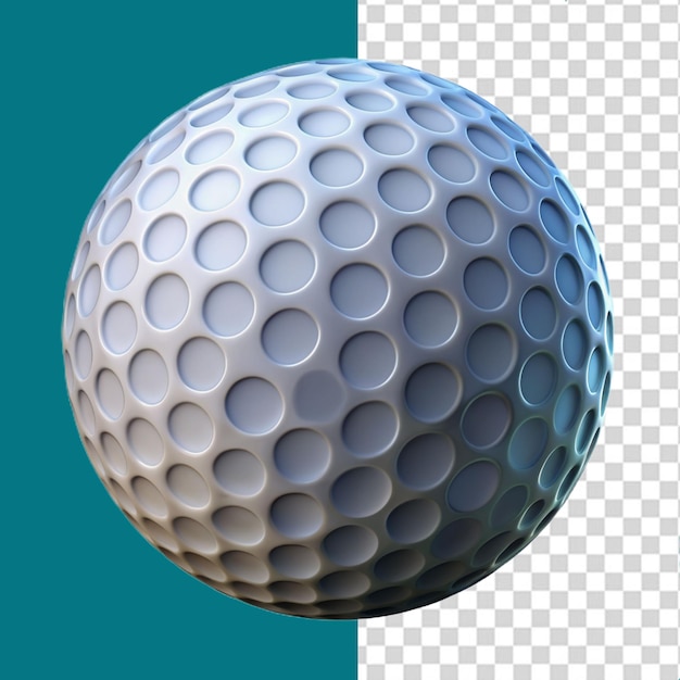 golf ball over on transparent background