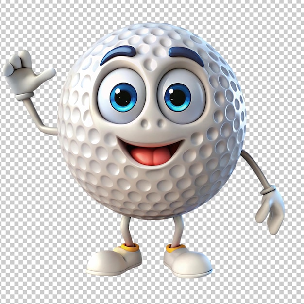 PSD golf ball on white