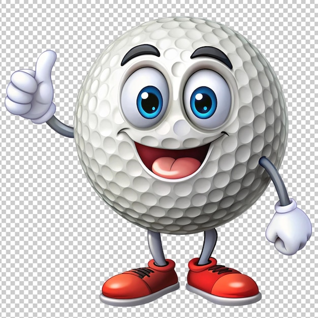 PSD golf ball on white