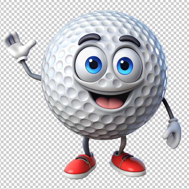 PSD golf ball on white