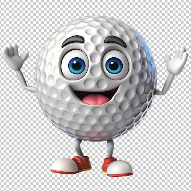 PSD golf ball on white