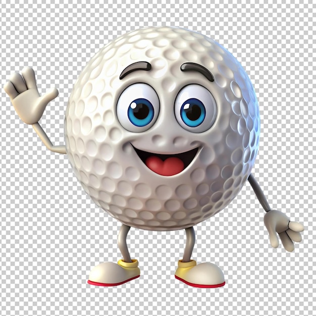 PSD golf ball on white