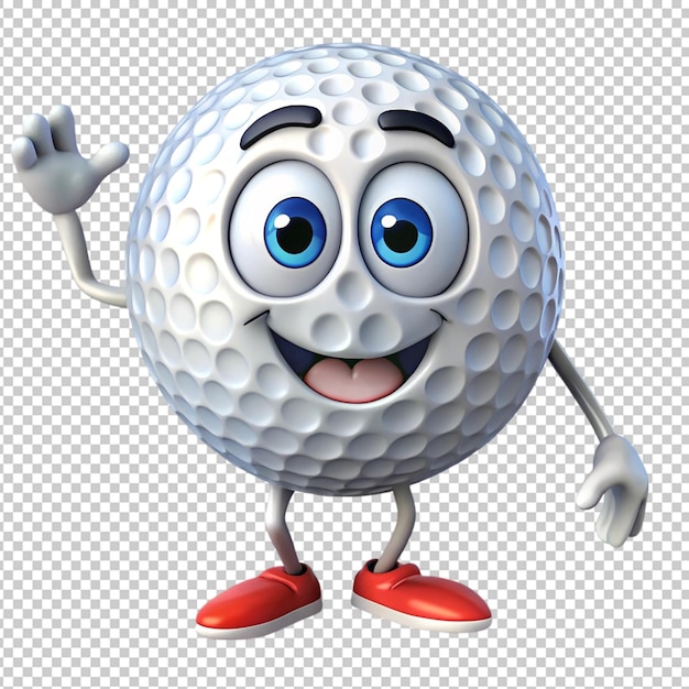 PSD golf ball on white