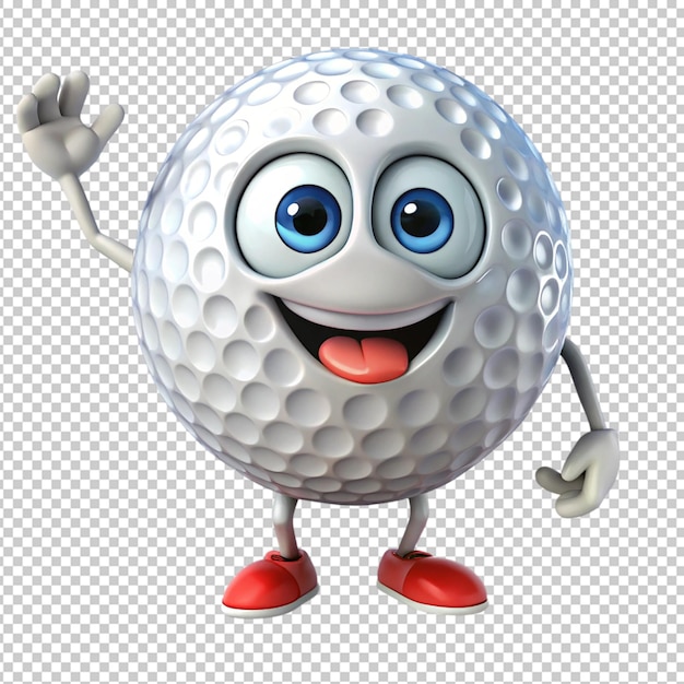 PSD golf ball on white