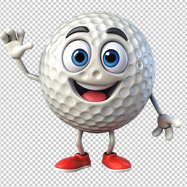 PSD golf ball on white