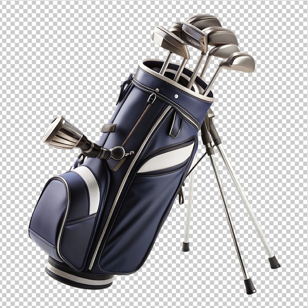 PSD golf club bag on transparent background