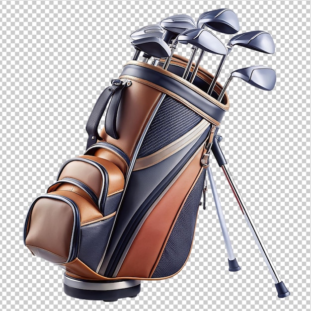 golf club bag on transparent background