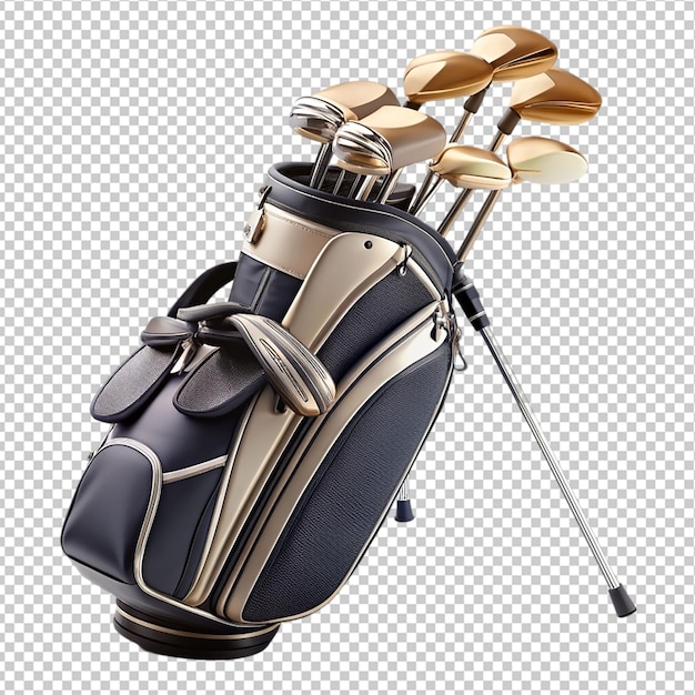 golf club bag on transparent background