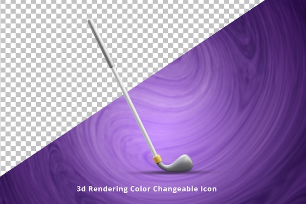 Golf stick icon 3d illustration or 3d Golf stick 3d illustration icon