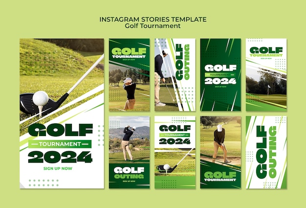 Golf tournament template design