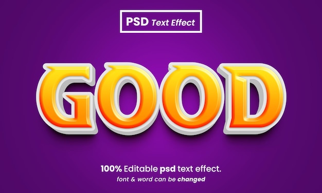 Good 3d editable premium psd text effect