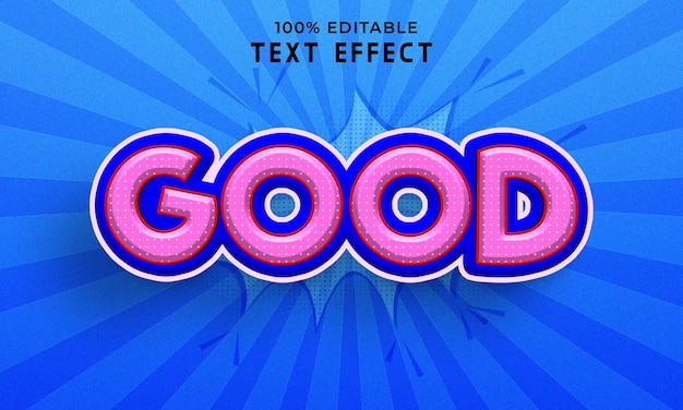 Good 3d text effect and editable text effect