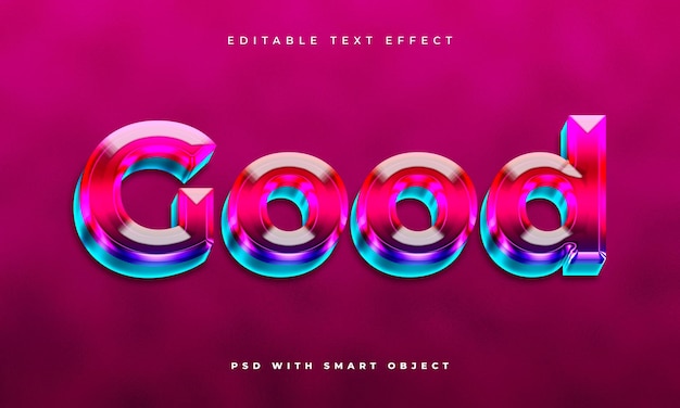 Good editable text effect template