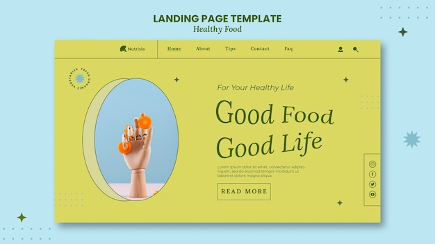 Good food landing page template