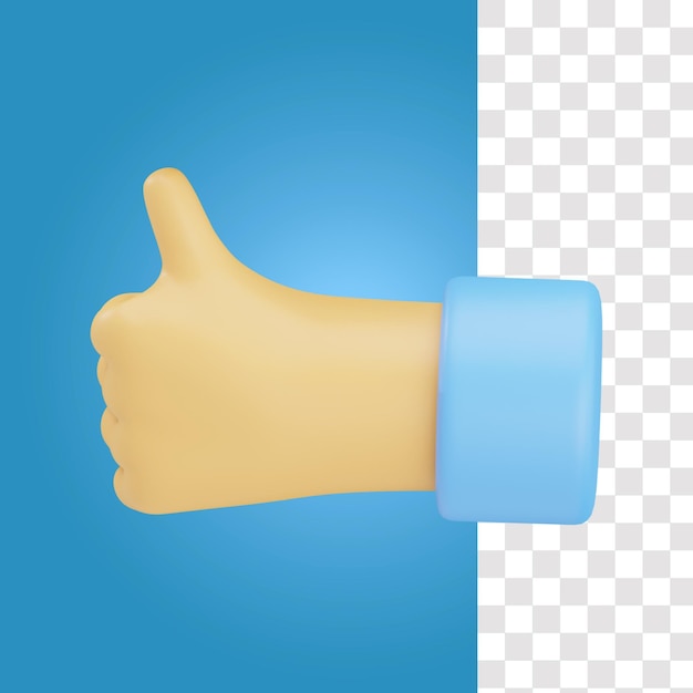 PSD good hand gesture 3d icon