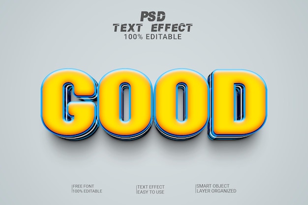 Good text style effect psd file