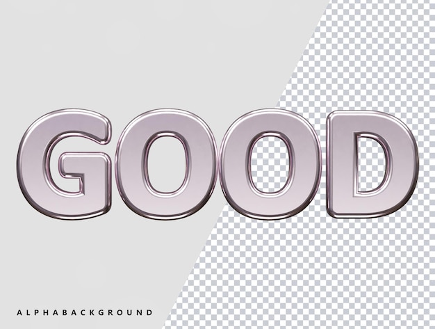 Good text vector illustration 3d rendering