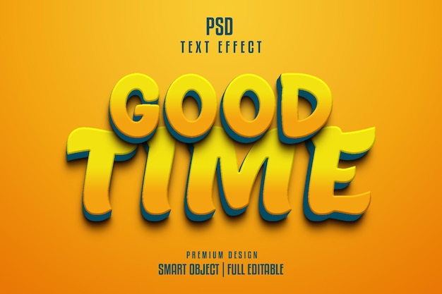 Good Time 3d text effect