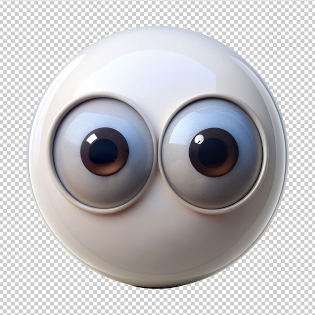 PSD googly eye isolated on transparent background