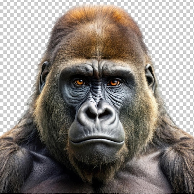 PSD gorilla on transparent background