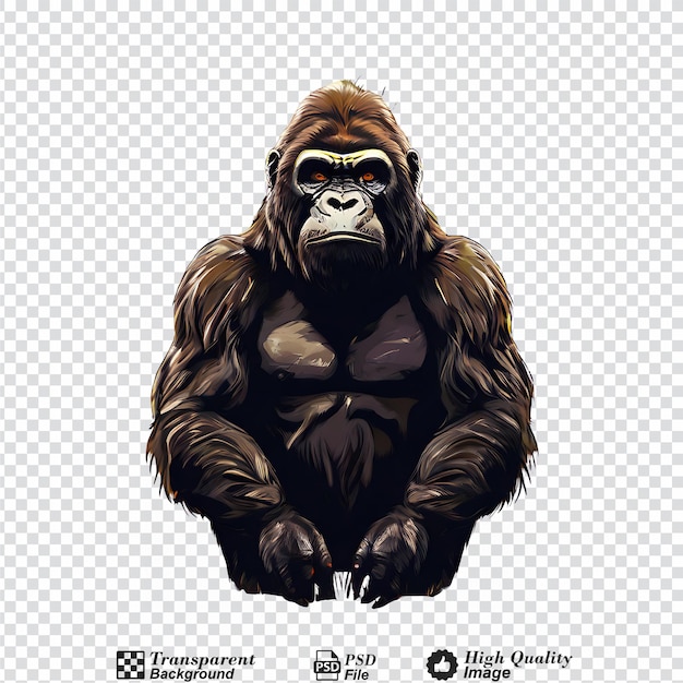 PSD gorilla tree isolated on transparent backgroundpng