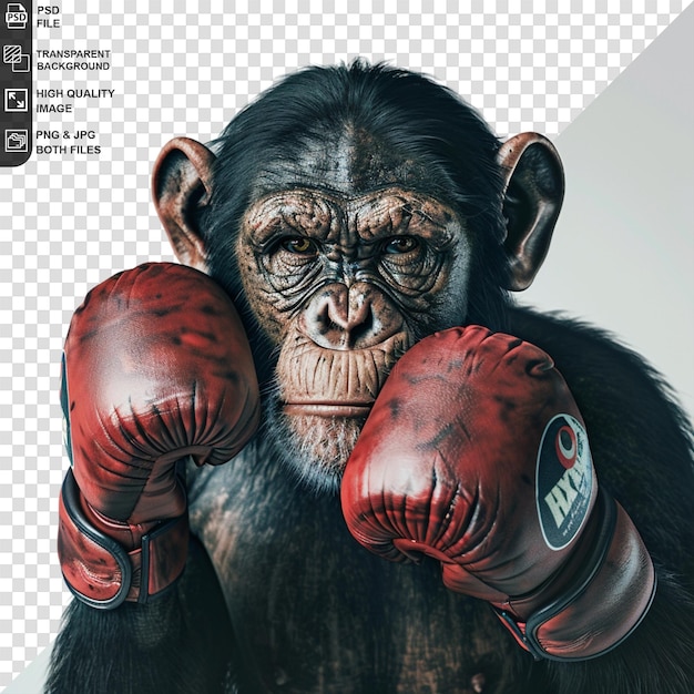 a gorilla with boxing gloves isolated