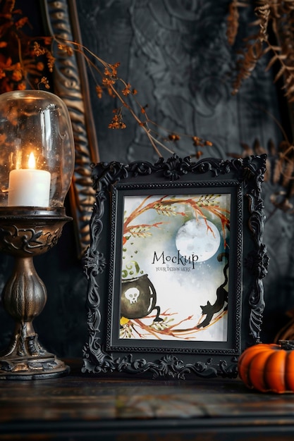 PSD gothic frame mock-up design