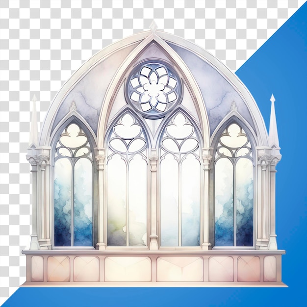 PSD gothic stained glass window design