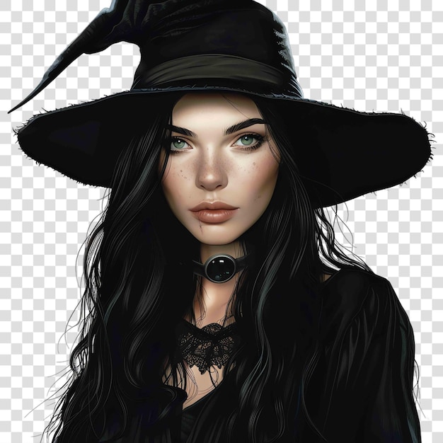 PSD gothic witch portrait fantasy medival