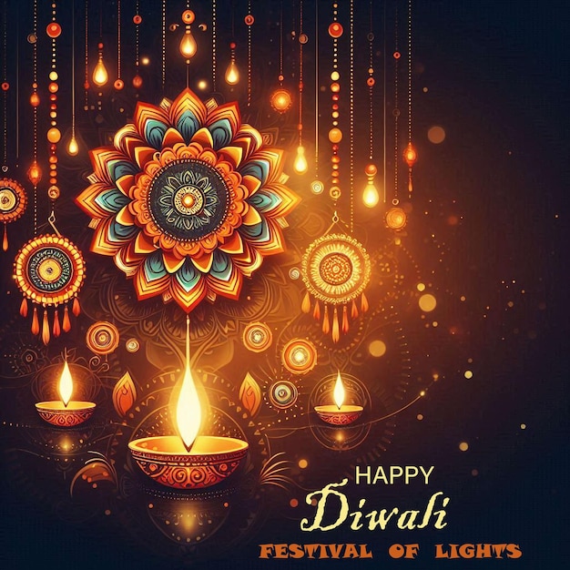 Gradient background for hindu diwali festival celebration