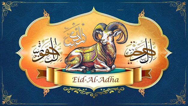 Gradient background for islamic eid aladha celebration