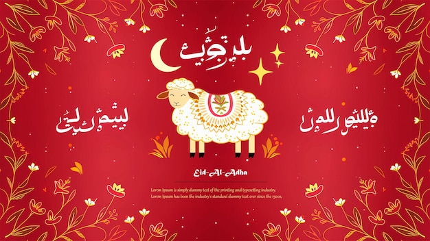 Gradient background for islamic eid aladha celebration