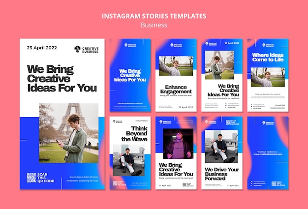 Gradient business instagram stories template