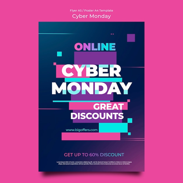 Gradient cyber monday template