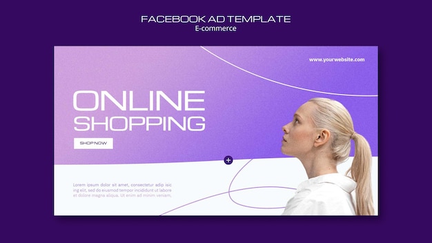 Gradient e-commerce facebook template